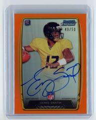 Geno Smith [Orange Refractor] #GS Football Cards 2013 Bowman Chrome Rookie Autograph Prices
