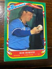 Bob Horner #61 Baseball Cards 1987 Fleer Star Stickers Prices