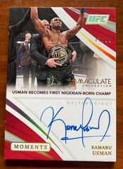 Kamaru Usman Ufc Cards 2021 Panini Immaculate UFC Moments Autographs Prices