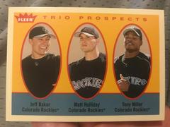 J. Baker, M. Holliday, T. Miller [Trio Prospects] #310 Baseball Cards 2005 Fleer Tradition Prices
