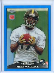 Mike Wallace [Blue Refractor] Football Cards 2009 Topps Chrome Prices