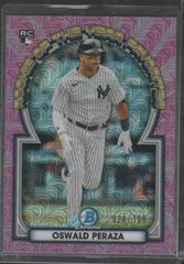 Oswald Peraza [Mega Box Mojo Pink] #ROYF-13 Baseball Cards 2023 Bowman Chrome Rookie of the Year Favorites Prices