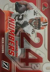 Nick Chubb #23 Football Cards 2023 Panini Zenith Behind the Numbers Prices