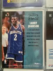Reverse Image | Larry Johnson Basketball Cards 1994 Skybox Premium Skytech Force