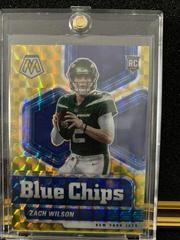 Zach Wilson [Gold Mosaic] Football Cards 2021 Panini Mosaic Blue Chips Prices