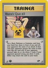 Blaine's Quiz #3 [1st Edition] Pokemon Gym Challenge Prices