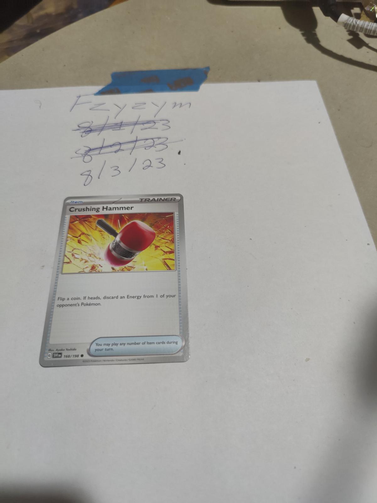 Crushing Hammer Ungraded Pokemon Scarlet & Violet