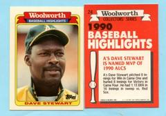 Dave Stewart #24 Baseball Cards 1990 Woolworth Prices