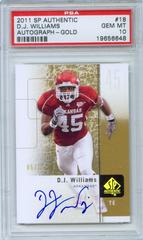 D.J. Williams [Autograph Gold] #18 Football Cards 2011 SP Authentic Prices