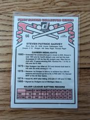 Back | Steve Garvey [Surpassed 21 HR. .] Baseball Cards 1981 Donruss