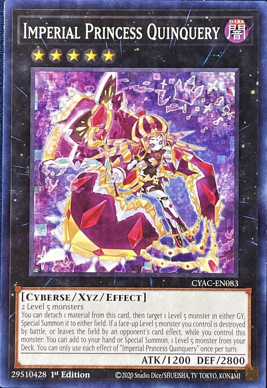 Imperial Princess Quinquery CYACEN083 Prices YuGiOh Cyberstorm