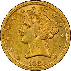 1860 C Coins Liberty Head Half Eagle Prices