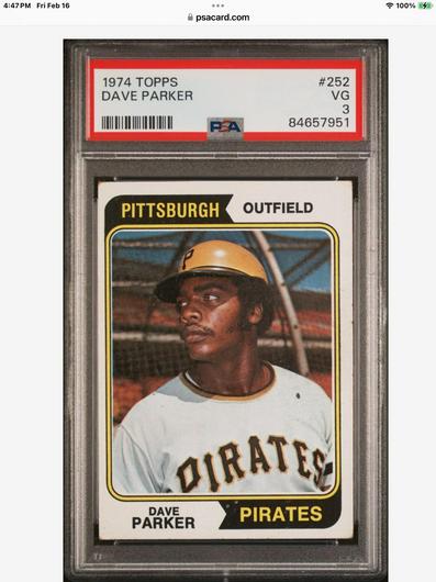 Dave Parker #252 photo