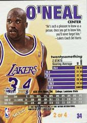 Side 2 | Shaquille O'Neal [Gold] Basketball Cards 1997 Skybox Z Force