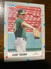Curt Young #58 Baseball Cards 1988 Fleer Star Stickers Prices