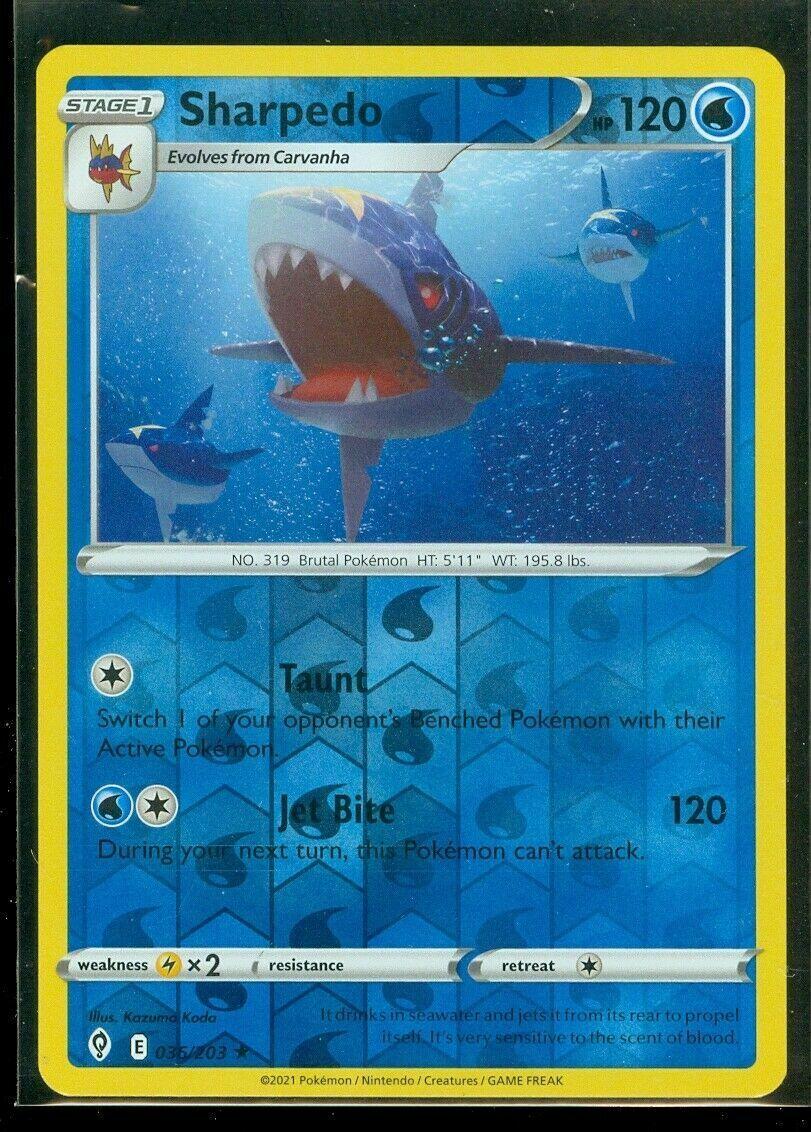 Sharpedo Reverse Holo Prices Pokemon Evolving Skies Pokemon Cards