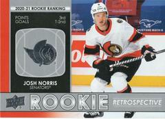 Josh Norris Hockey Cards 2021 Upper Deck Rookie Retrospective Prices