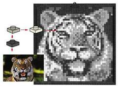 Mosaic Tiger LEGO Sculptures Prices