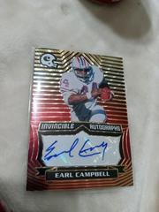 Earl Campbell Invincible Autographs Red #17/100 | Earl Campbell [Red] Football Cards 2021 Panini Chronicles Invincible Autographs