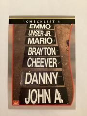 Checklist 1 #13 Racing Cards 1992 All World Prices