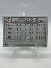 Back Of Card | Juan Soto Baseball Cards 2021 Topps Update 1992 Redux