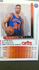Chris Mills Rear | Chris Mills Basketball Cards 1993 Upper Deck