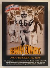 Herman Edwards Football Cards 1997 Fleer Million Dollar Moments Prices