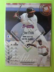 Reverse | Jose Oliva Baseball Cards 1995 Leaf