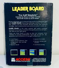 Back Cover | Leader Board Pro Golf Simulator Atari 400