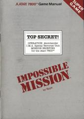 Impossible Mission - Manual | Impossible Mission Atari 7800
