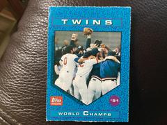 Twins World Champs Baseball Cards 1992 Topps Magazine Perforated Prices