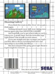 Back Cover | Shooting Gallery Sega Master System