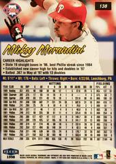 Rear | Mickey Morandini Baseball Cards 1998 Ultra
