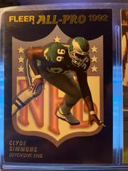 Clyde Simmons #14 Football Cards 1992 Fleer All Pro Prices