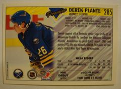 1993-94 Topps Premier #285 Derek Plante Reverse | Derek Plante [RC] Hockey Cards 1993 Topps Premier