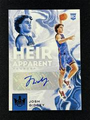 Josh Giddey #HA-JGD Basketball Cards 2021 Panini Court Kings Heir Apparent Autographs Prices