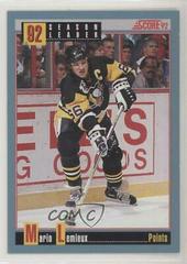 Mario Lemieux Hockey Cards 1992 Score Canadian Prices