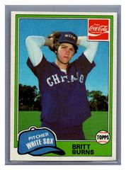 Britt Burns Baseball Cards 1981 Coca Cola Prices