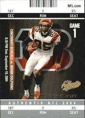 Chad Johnson #9 Football Cards 2004 Fleer Authentix Prices