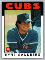 Ryne Sandberg Baseball Cards 1986 Topps Tiffany Prices