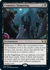 Cemetery Tampering [Foil] #69 Magic Streets of New Capenna Prices