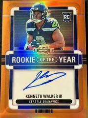 Kenneth Walker III [Rookie of the Year Autograph Orange] Football Cards 2022 Panini Contenders Optic Rookie of the Year Prices