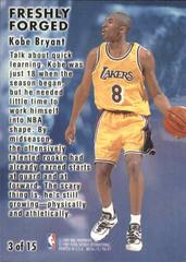 Card Back | Kobe Bryant Basketball Cards 1996 Metal Freshly Forged