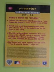 CG5 Reverse | Joe Carter Baseball Cards 1995 Collector's Choice Crash the Game