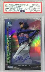 Ronald Acuna [Autograph] Baseball Cards 2017 Bowman Chrome Scouts' Updates Prices