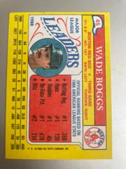 #45 | Wade Boggs Baseball Cards 1989 Topps Mini League Leaders