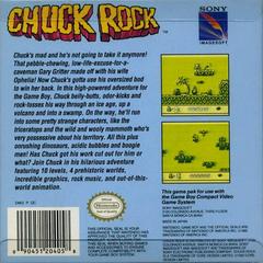 Chuck Rock - Back | Chuck Rock GameBoy