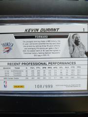 Back | Kevin Durant Basketball Cards 2010 Donruss Production Line