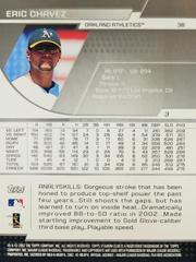 Rear | Eric Chavez Baseball Cards 2003 Stadium Club