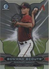 Yoan Lopez #BSI-YL Baseball Cards 2015 Bowman Chrome Draft Scouts Fantasy Impact Prices